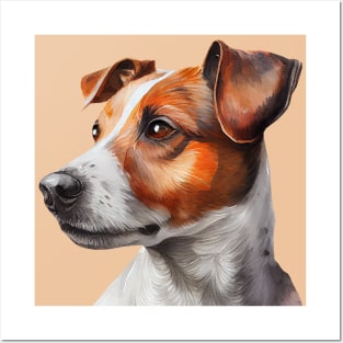 Jack Russell Terrier Watercolor Portrait Posters and Art